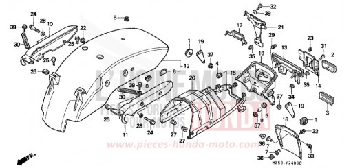 GARDE-BOUE ARRIERE VF750CR de 1994